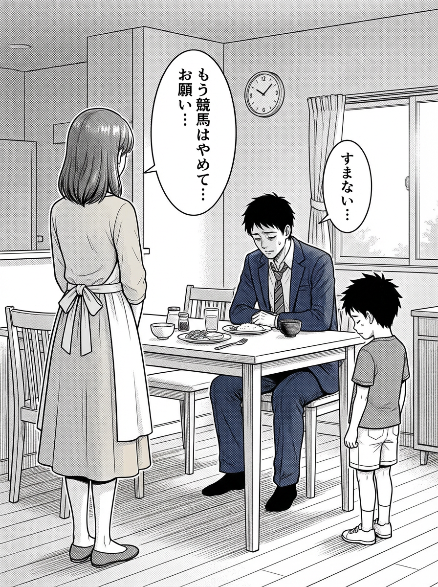 妻と子供の悲しみ